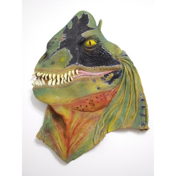Amblin Other - Vintage 1992 Jurassic Park Dilophosaurus Spitter Halloween Dinosaur Reptile Mask
